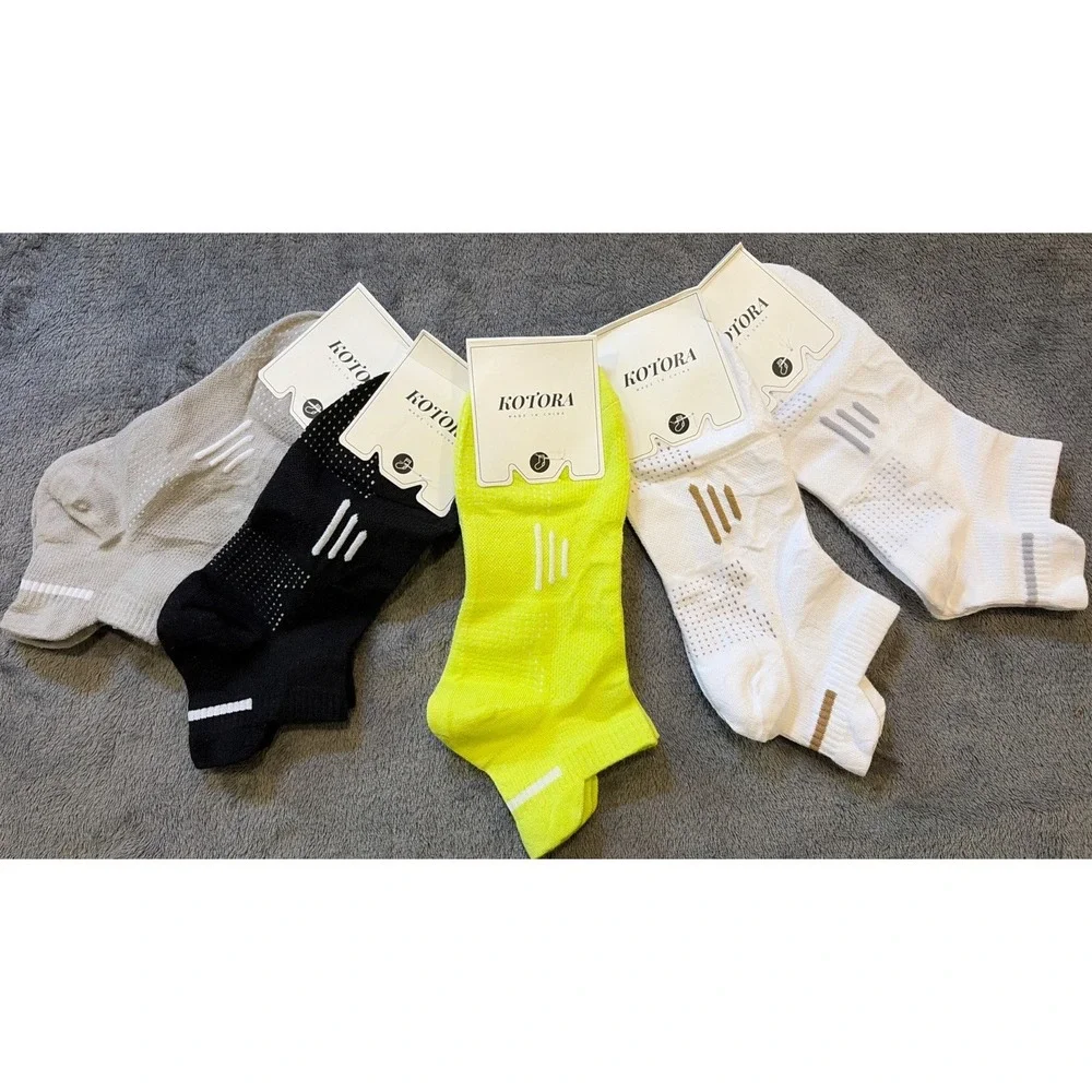 5 pairs Kotora Women's Performance Ankle socks Size(6-9)Medium 5 Colors